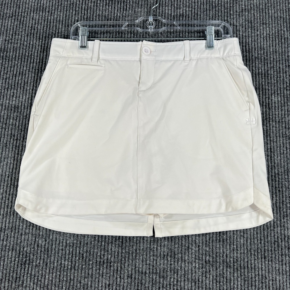 Under Armour Skort Womens Size 6 White Golf Tennis Pickleball Outdoor Lined